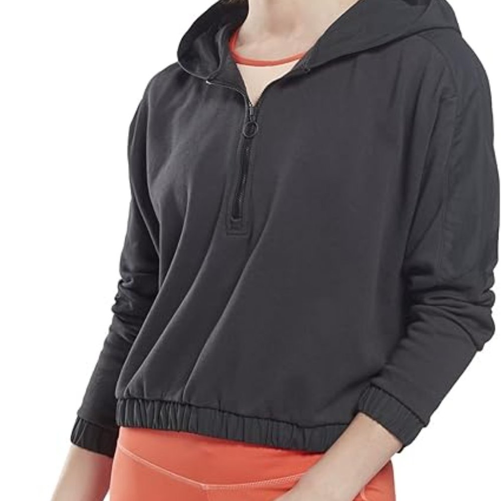 Core 10 by Reebok Women's Oversized French Terry Quarter-Zip Hoodie